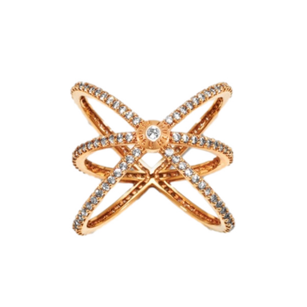 Henri Bendel orbital crystal cuff ring- Size: 8.5/9